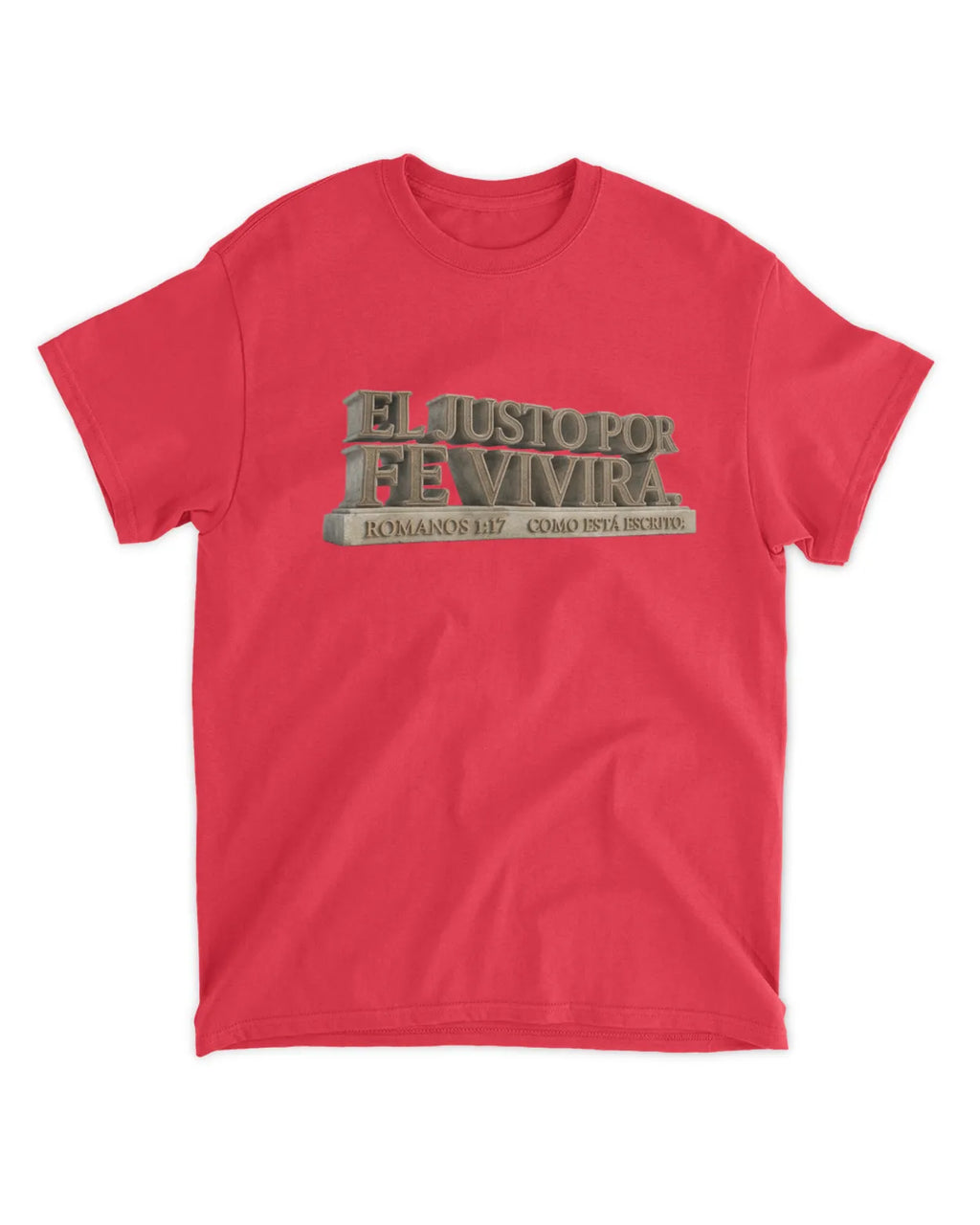 Camiseta El justo por la fé vivirá, Romanos 1:17