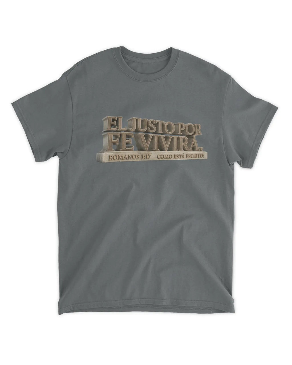 Camiseta El justo por la fé vivirá, Romanos 1:17