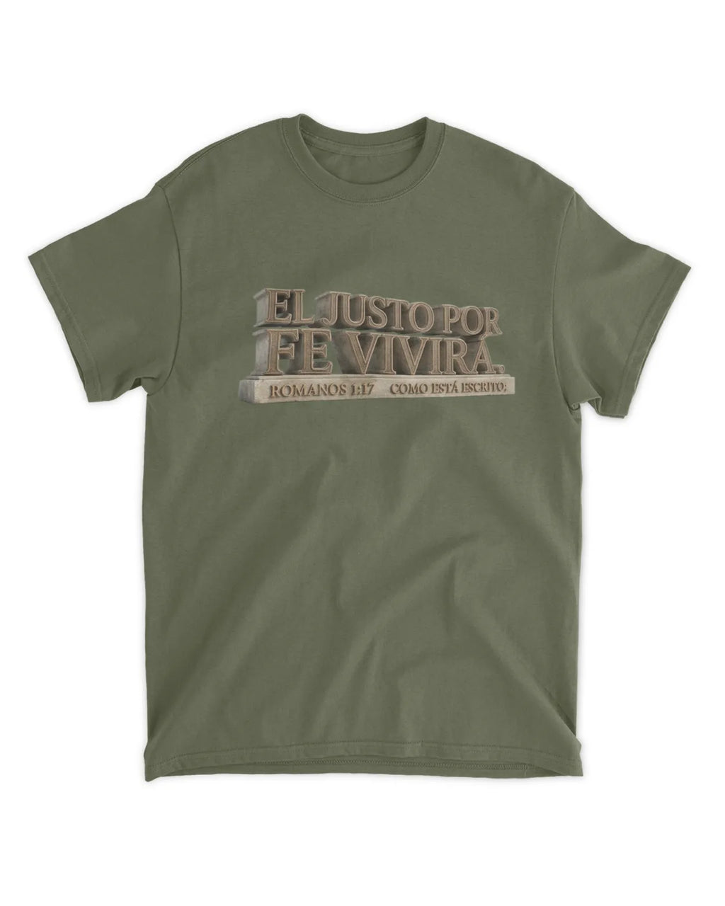 Camiseta El justo por la fé vivirá, Romanos 1:17