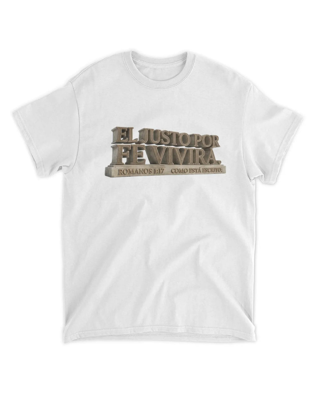 Camiseta El justo por la fé vivirá, Romanos 1:17