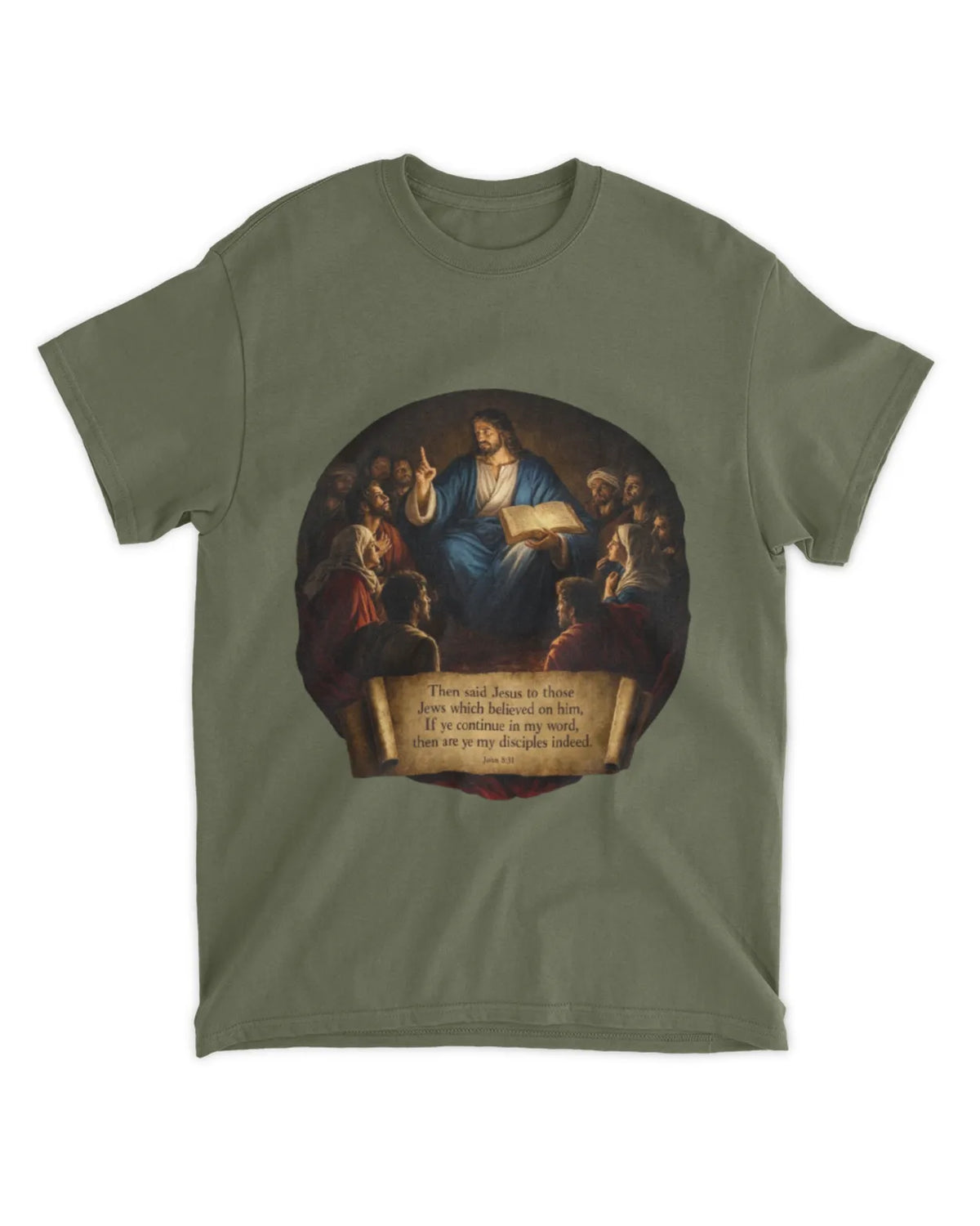 John 8:31 t-shirt Neo-Baroque Oil Tee