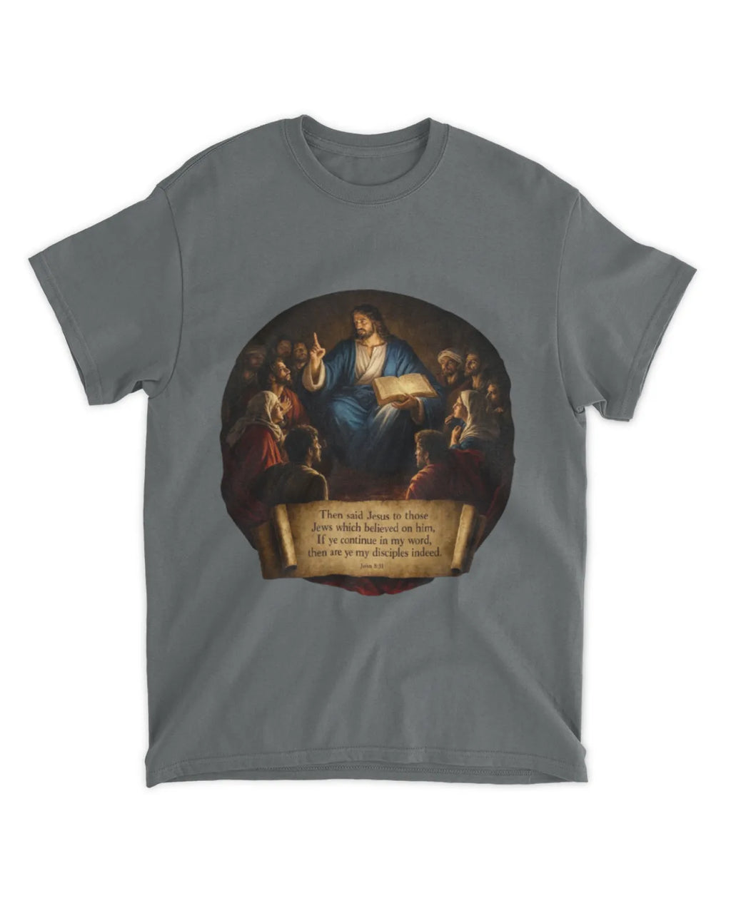 John 8:31 t-shirt Neo-Baroque Oil Tee
