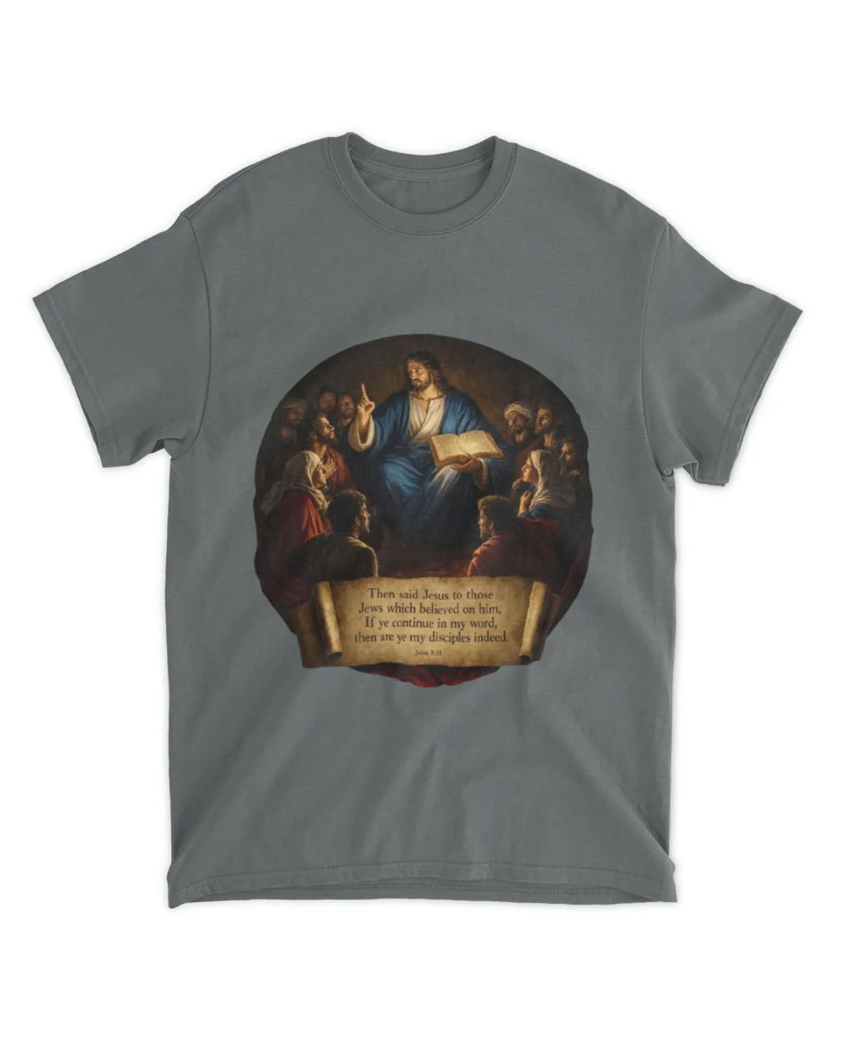 John 8:31 t-shirt Neo-Baroque Oil Tee