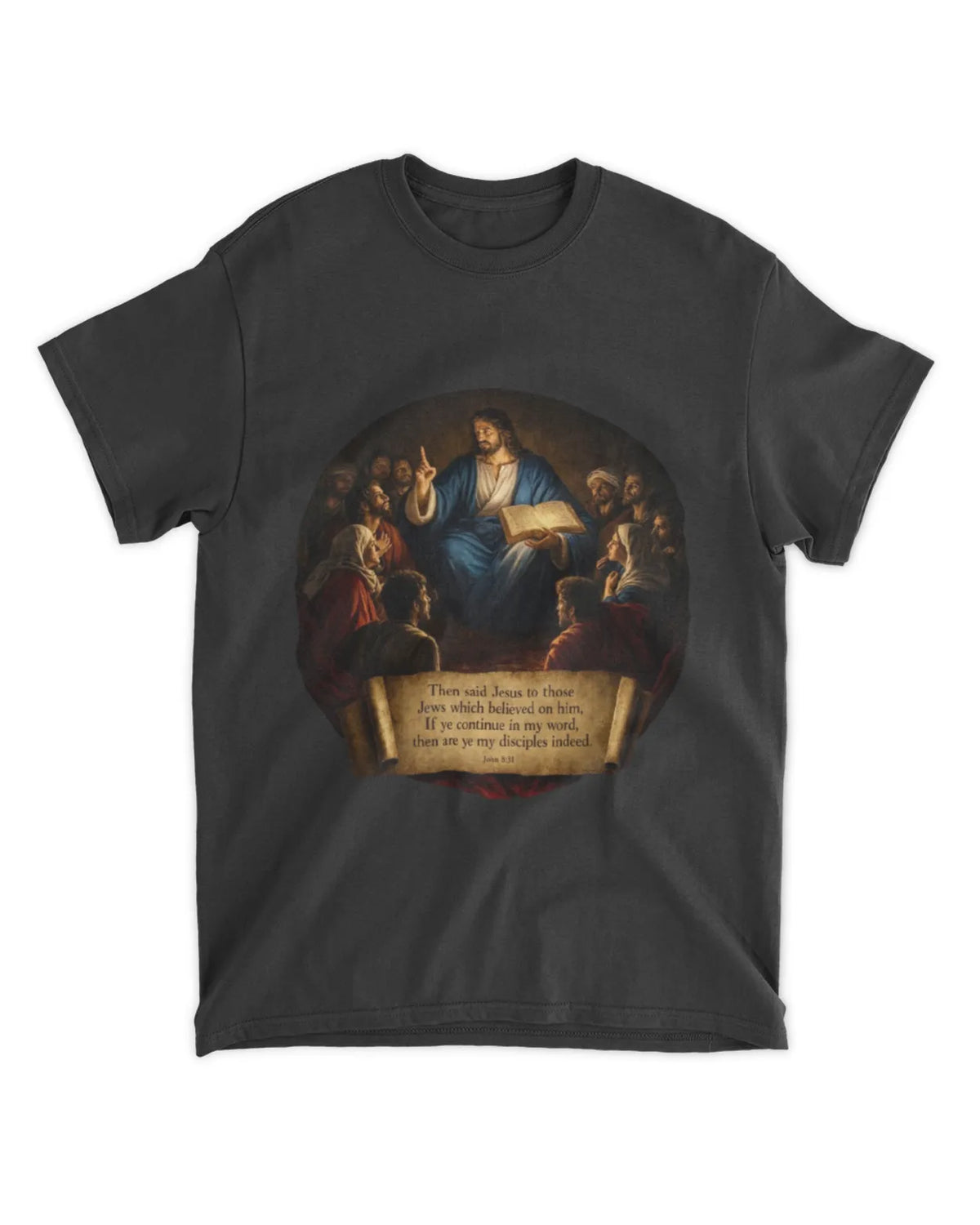 John 8:31 t-shirt Neo-Baroque Oil Tee