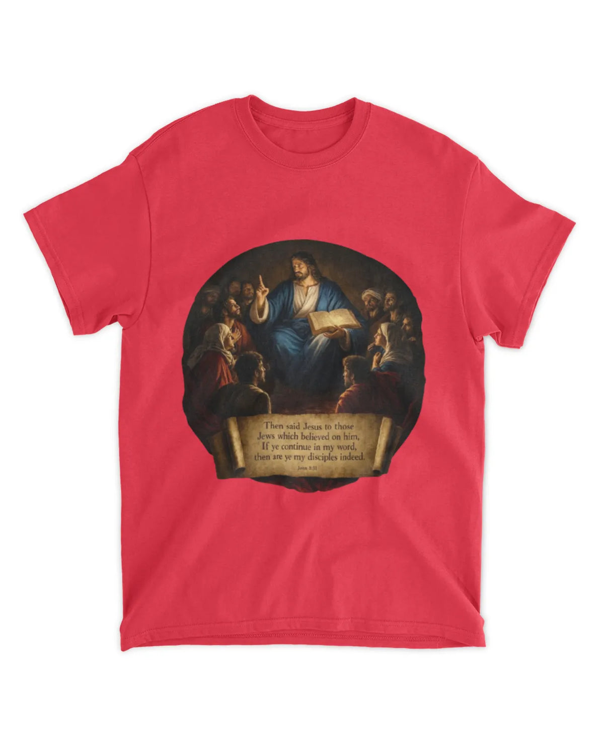 John 8:31 t-shirt Neo-Baroque Oil Tee