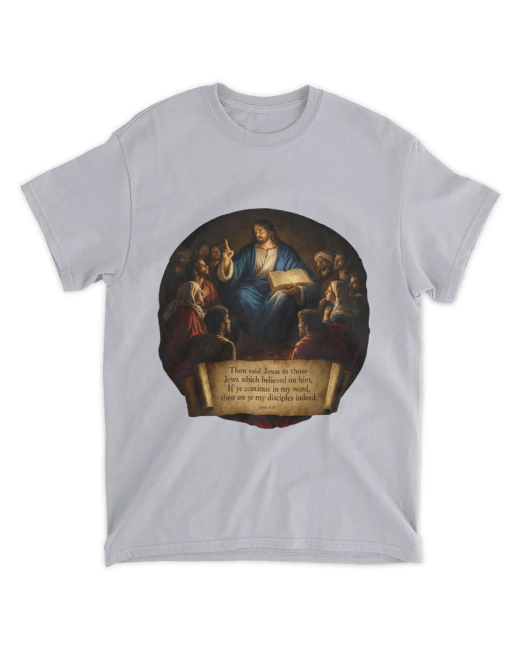 John 8:31 t-shirt Neo-Baroque Oil Tee