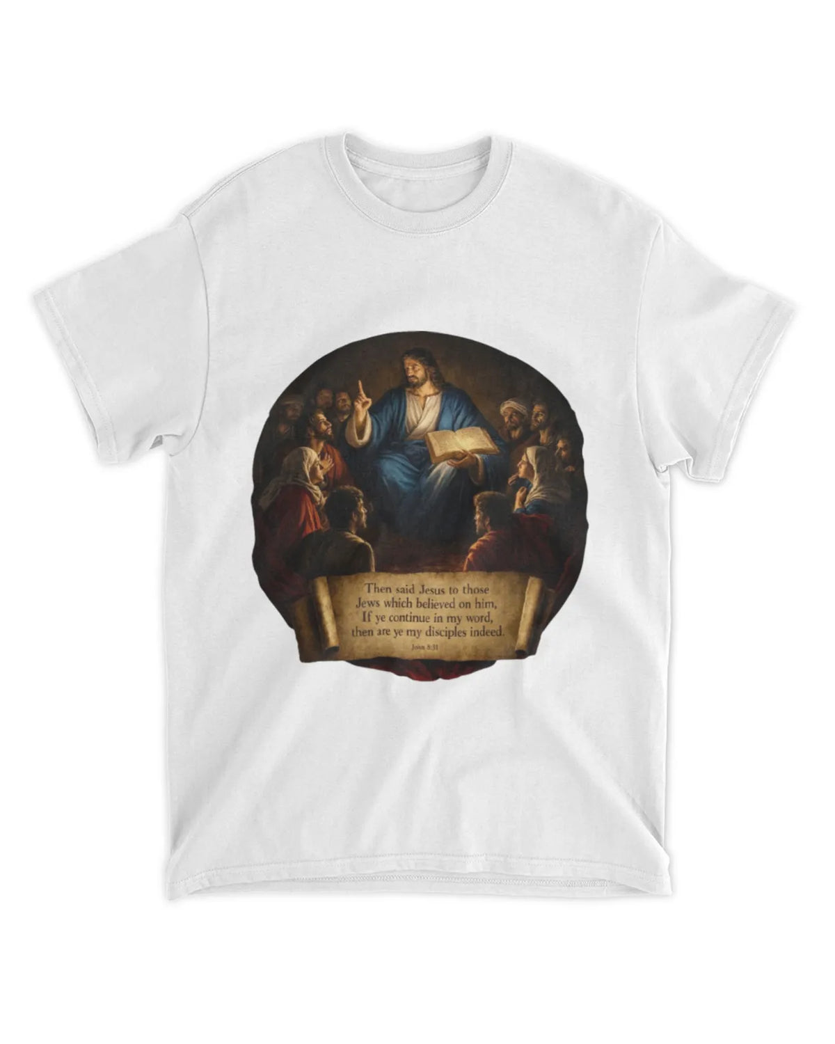 John 8:31 t-shirt Neo-Baroque Oil Tee