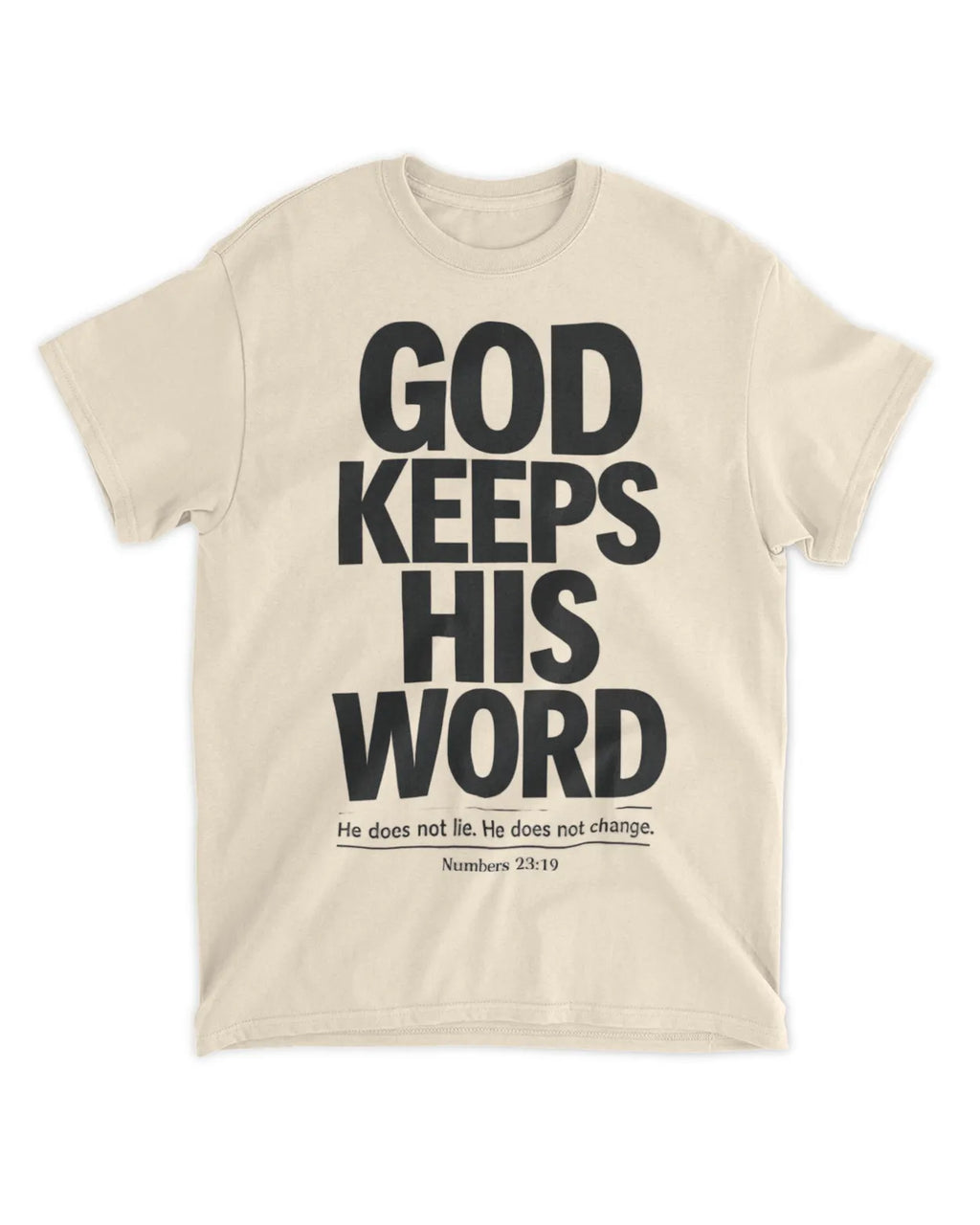 Numbers 23:19 T-Shirt Minimalist / Typography Tee v3