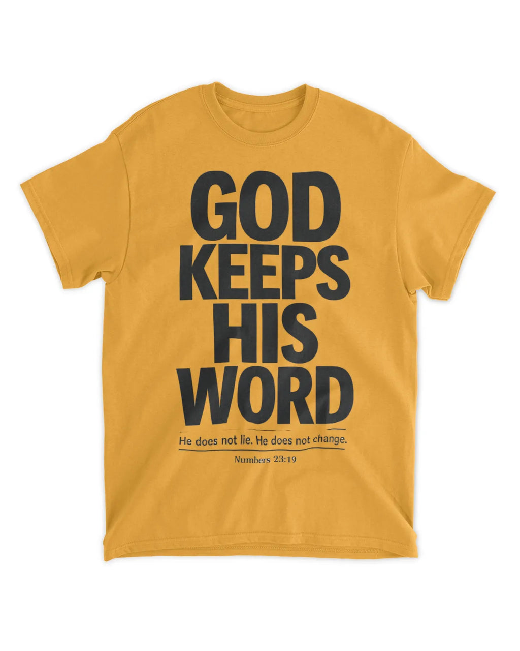 Numbers 23:19 T-Shirt Minimalist / Typography Tee v3