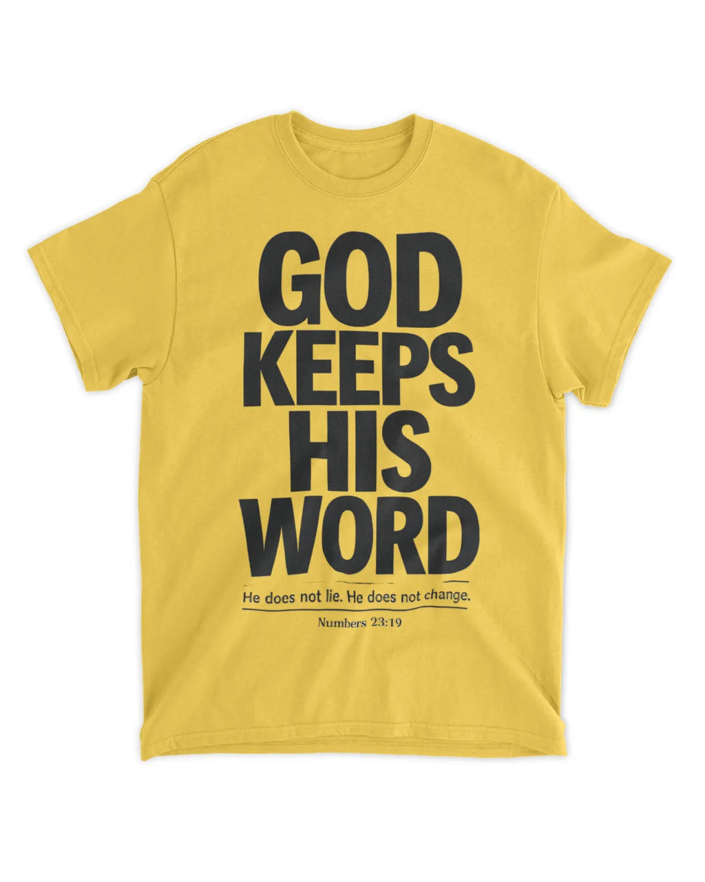 Numbers 23:19 T-Shirt Minimalist / Typography Tee v3