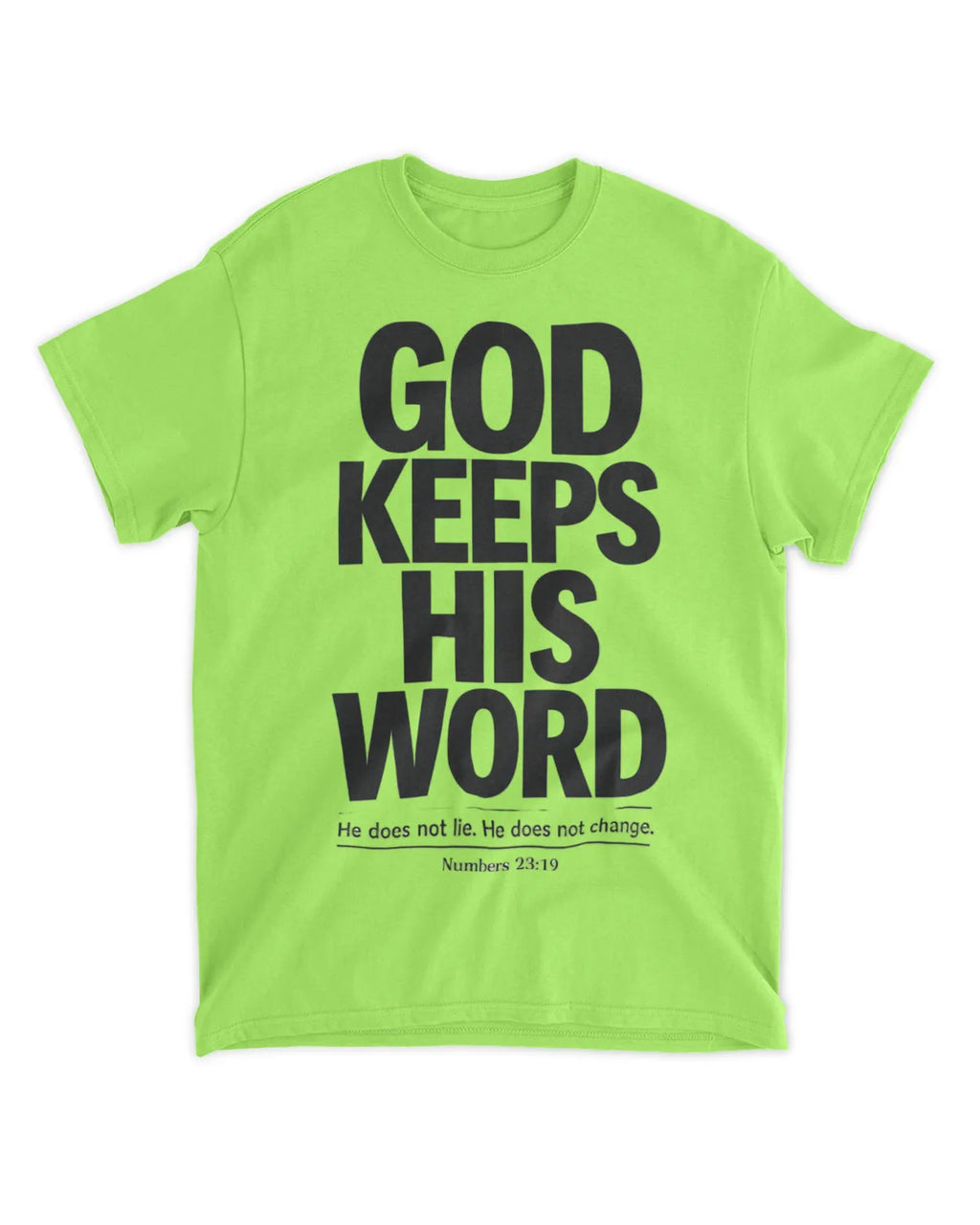 Numbers 23:19 T-Shirt Minimalist / Typography Tee v3
