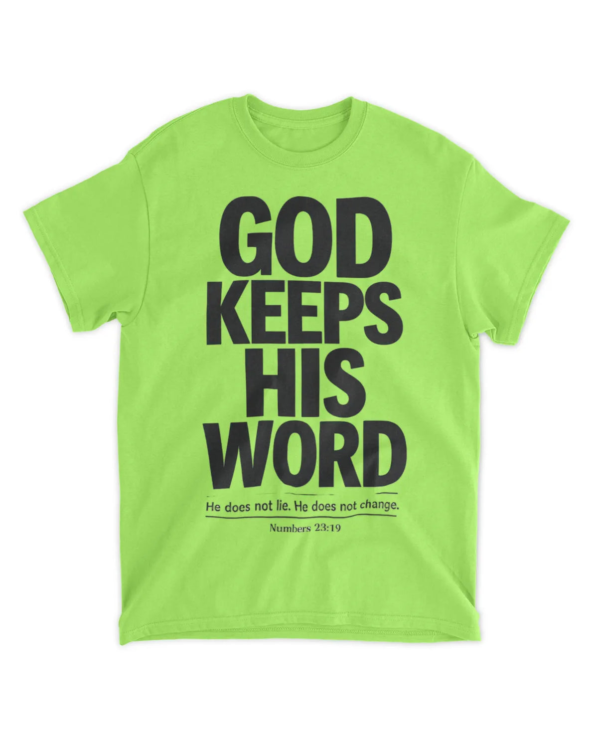 Numbers 23:19 T-Shirt Minimalist / Typography Tee v3