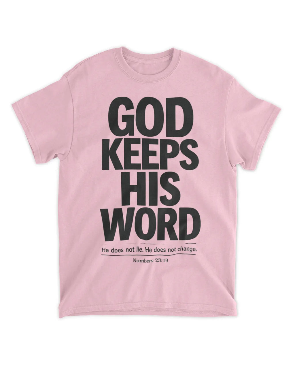 Numbers 23:19 T-Shirt Minimalist / Typography Tee v3