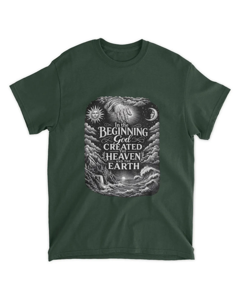Genesis 1:1 T-Shirt In The Beginning Illustrative Tee