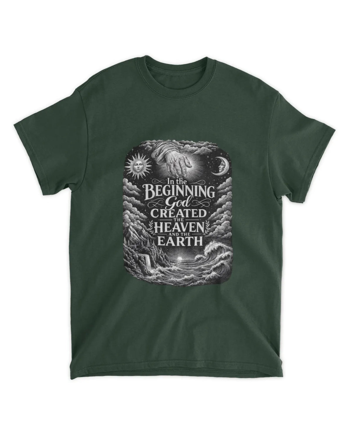 Genesis 1:1 T-Shirt In The Beginning Illustrative Tee