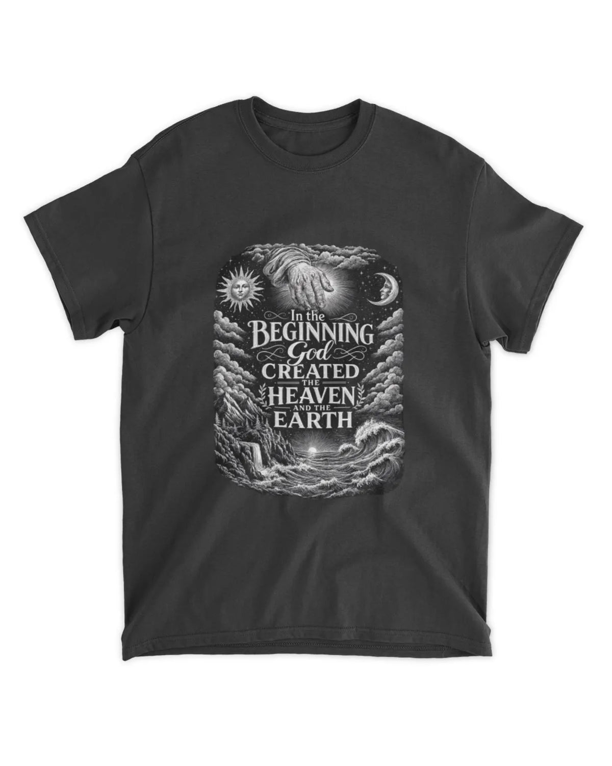 Genesis 1:1 T-Shirt In The Beginning Illustrative Tee