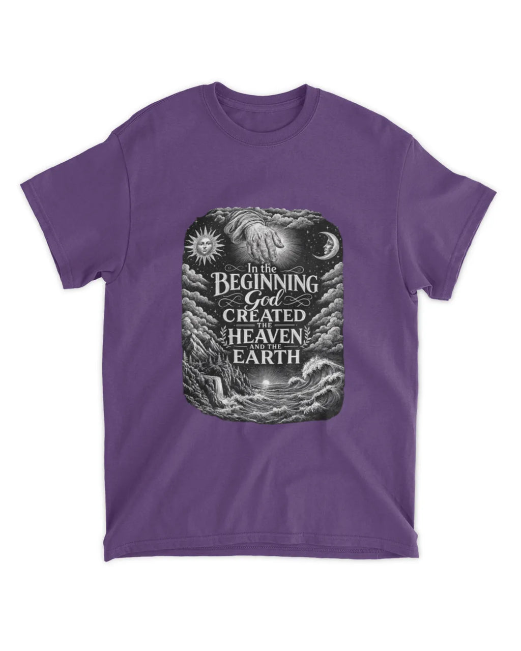 Genesis 1:1 T-Shirt In The Beginning Illustrative Tee
