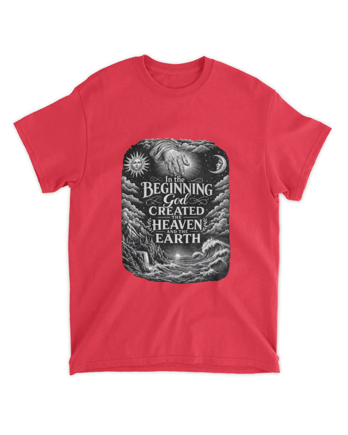 Genesis 1:1 T-Shirt In The Beginning Illustrative Tee