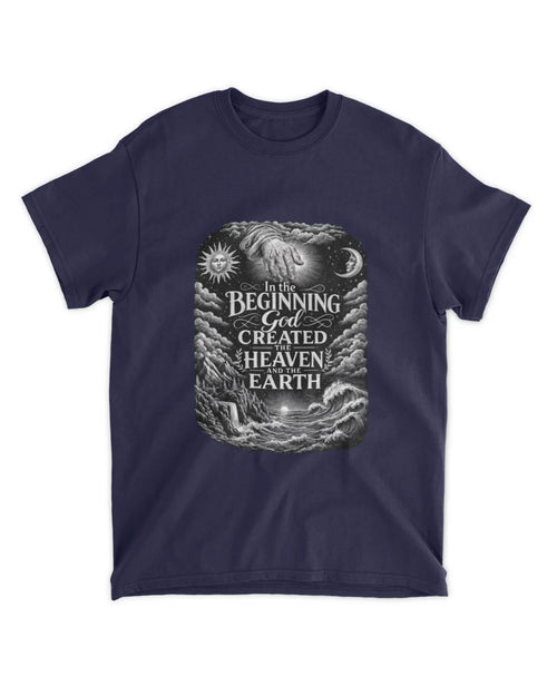 Genesis 1:1 T-Shirt In The Beginning Illustrative Tee