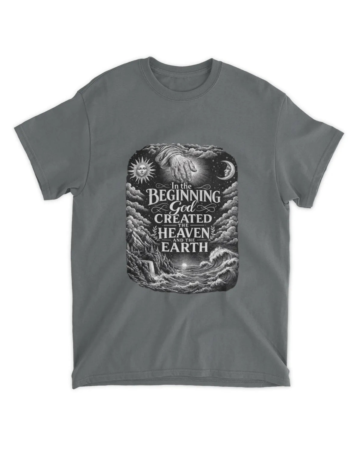 Genesis 1:1 T-Shirt In The Beginning Illustrative Tee