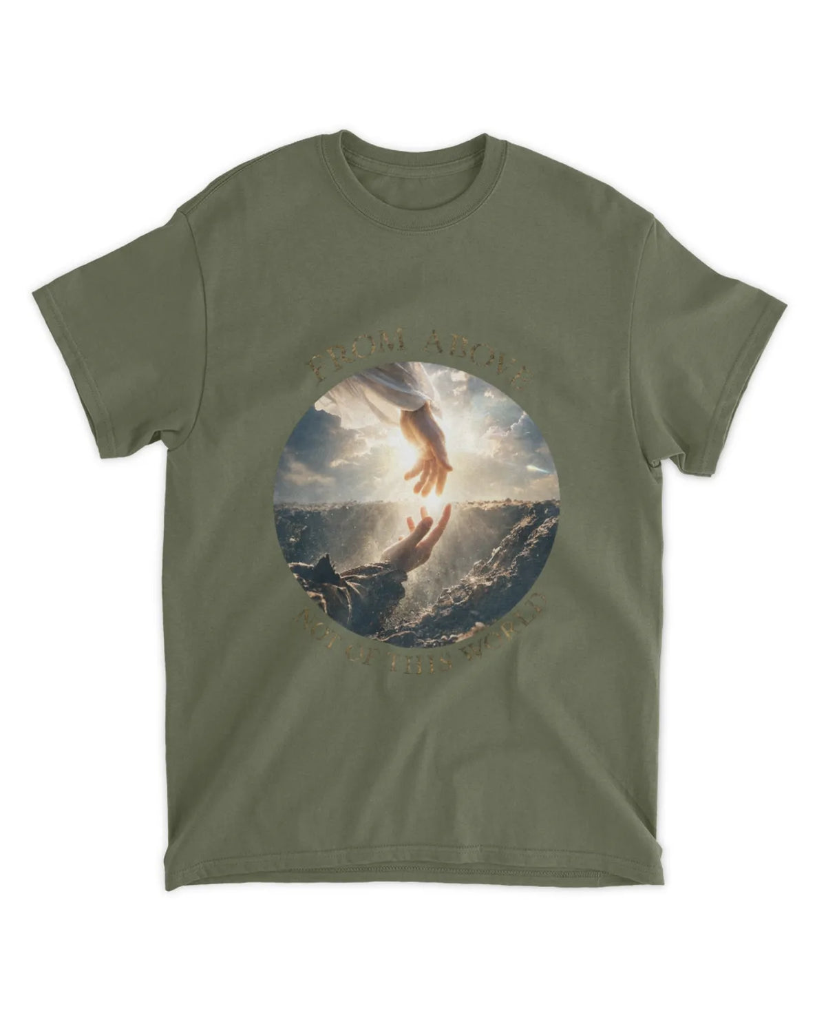 John 8:23 t-shirt Two Origins Sunlit Hyperreal