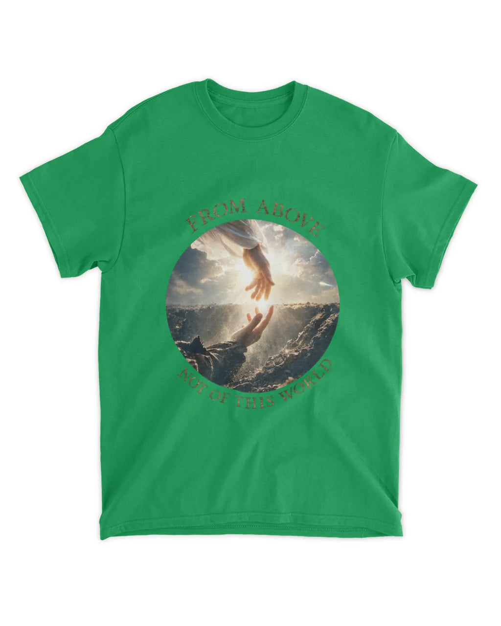 John 8:23 t-shirt Two Origins Sunlit Hyperreal