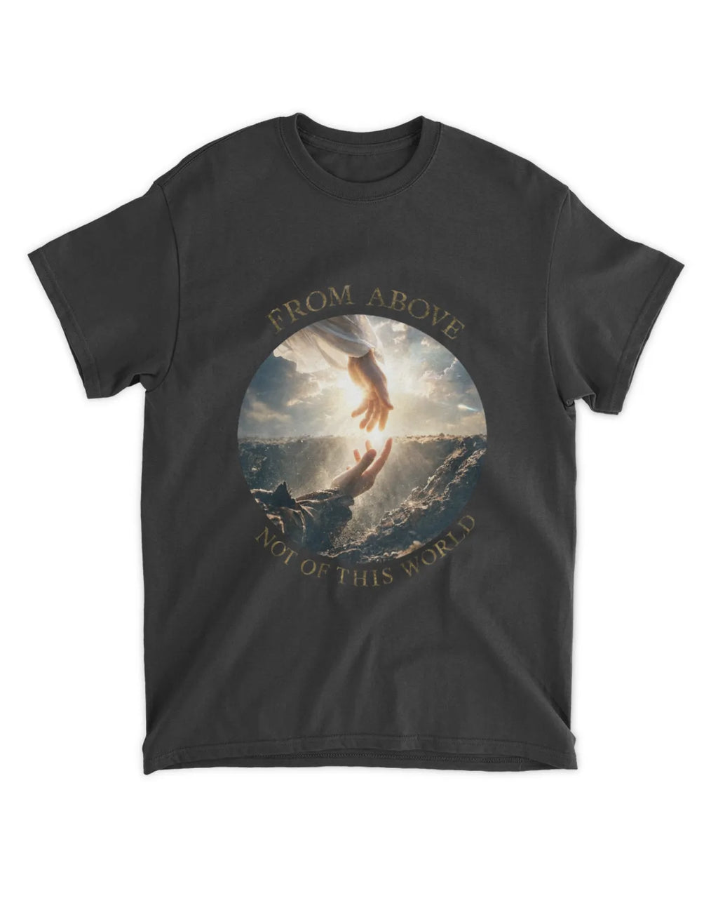 John 8:23 t-shirt Two Origins Sunlit Hyperreal