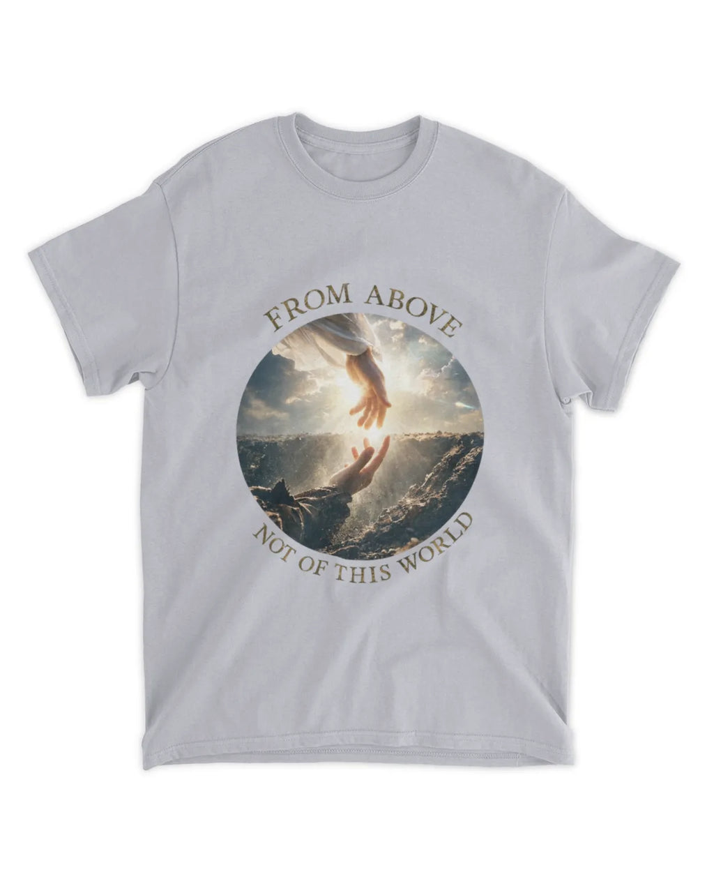 John 8:23 t-shirt Two Origins Sunlit Hyperreal