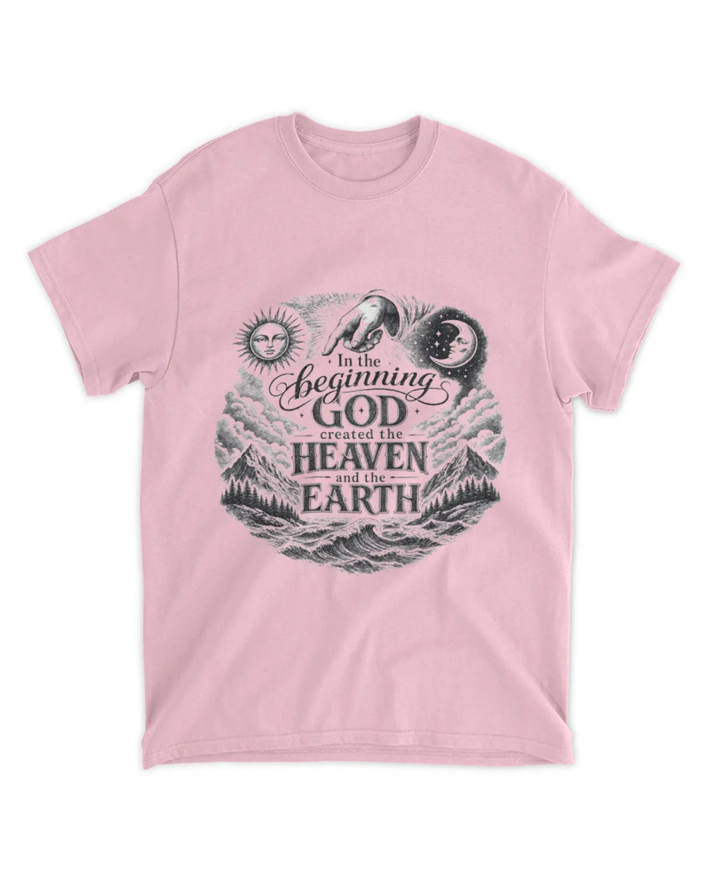 Genesis 1:1 T-Shirt In The Beginning, Hand Drawn