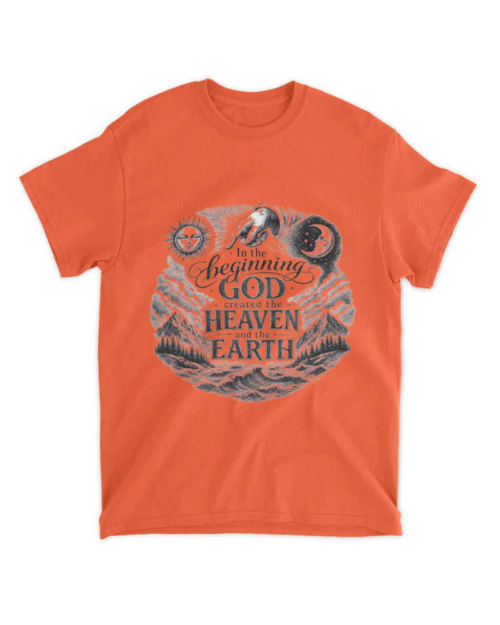 Genesis 1:1 T-Shirt In The Beginning, Hand Drawn