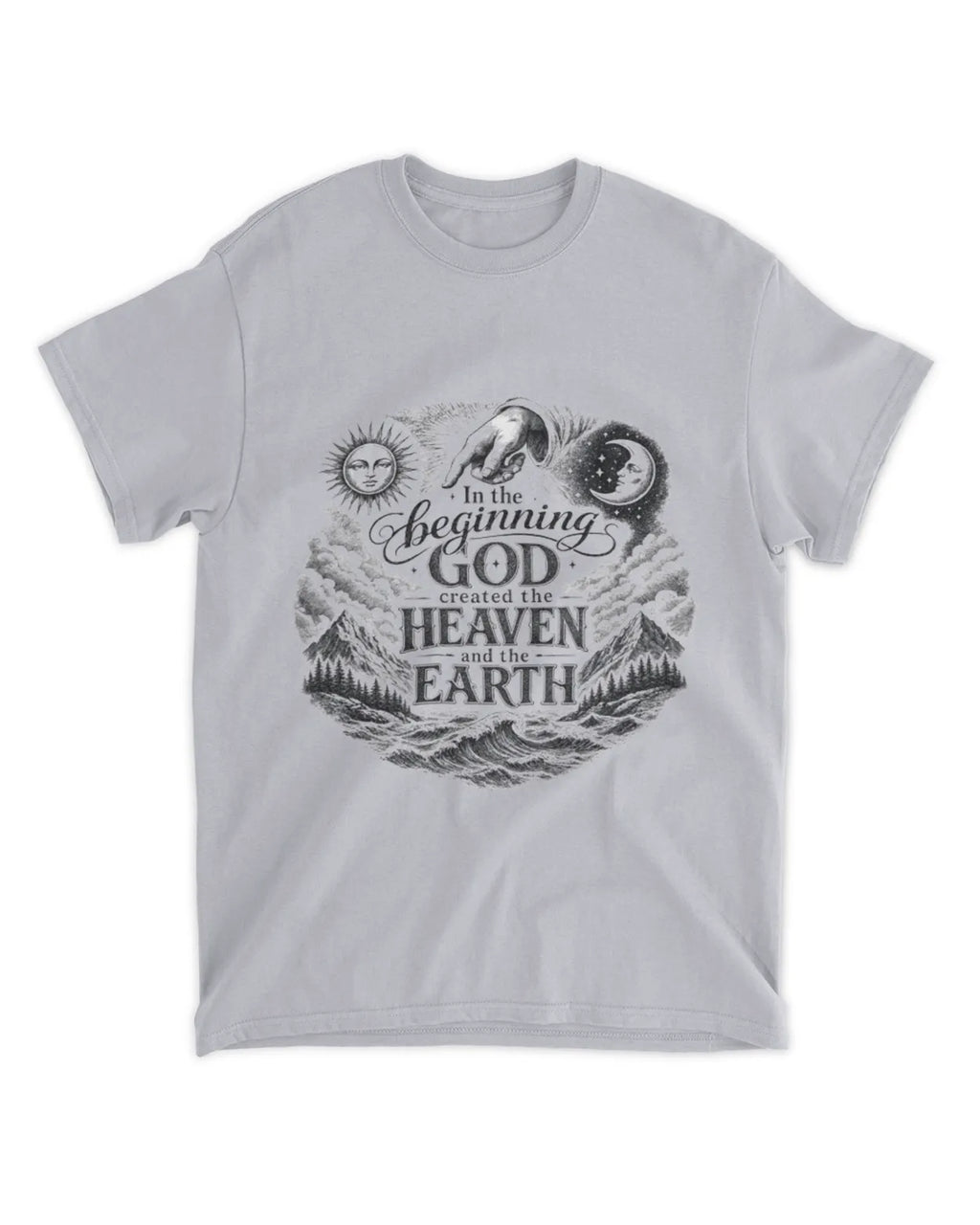 Genesis 1:1 T-Shirt In The Beginning, Hand Drawn