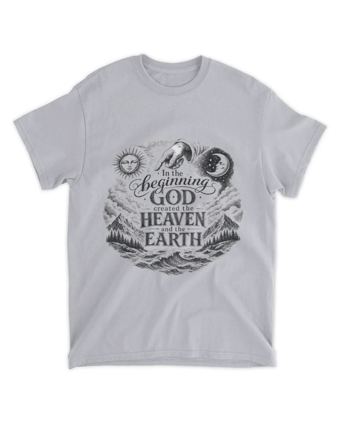 Genesis 1:1 T-Shirt In The Beginning, Hand Drawn