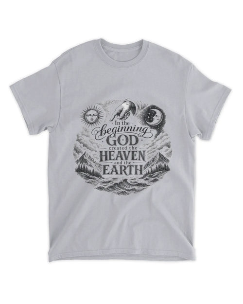 Genesis 1:1 T-Shirt In The Beginning, Hand Drawn