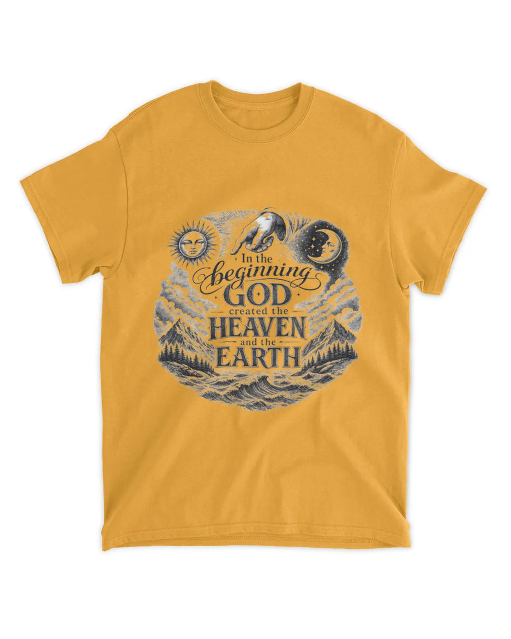 Genesis 1:1 T-Shirt In The Beginning, Hand Drawn