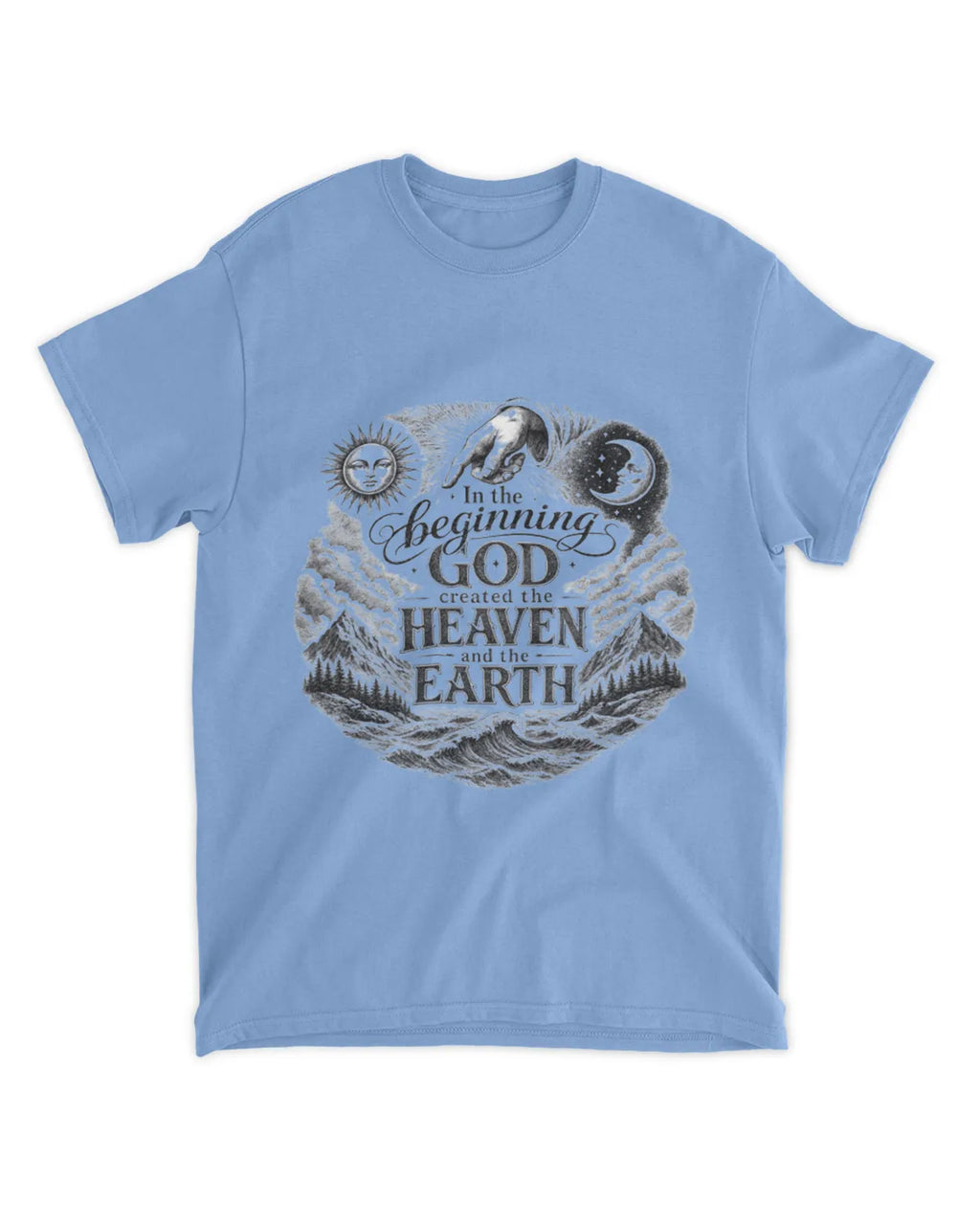 Genesis 1:1 T-Shirt In The Beginning, Hand Drawn