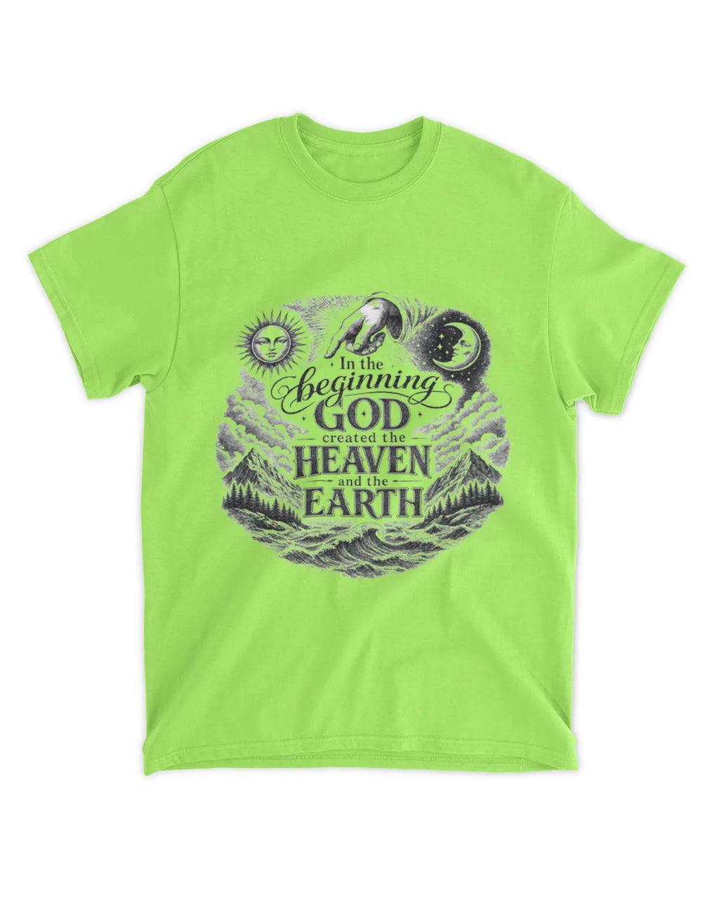 Genesis 1:1 T-Shirt In The Beginning, Hand Drawn