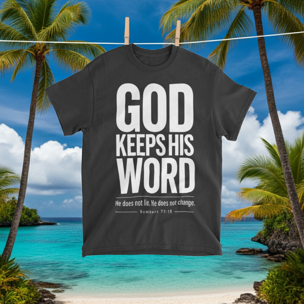 Numbers 23:19 T-Shirt Minimalist / Typography Tee v2
