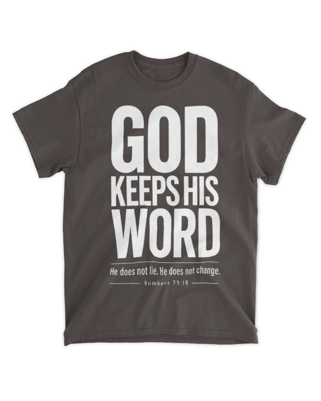 Numbers 23:19 T-Shirt Minimalist / Typography Tee v2