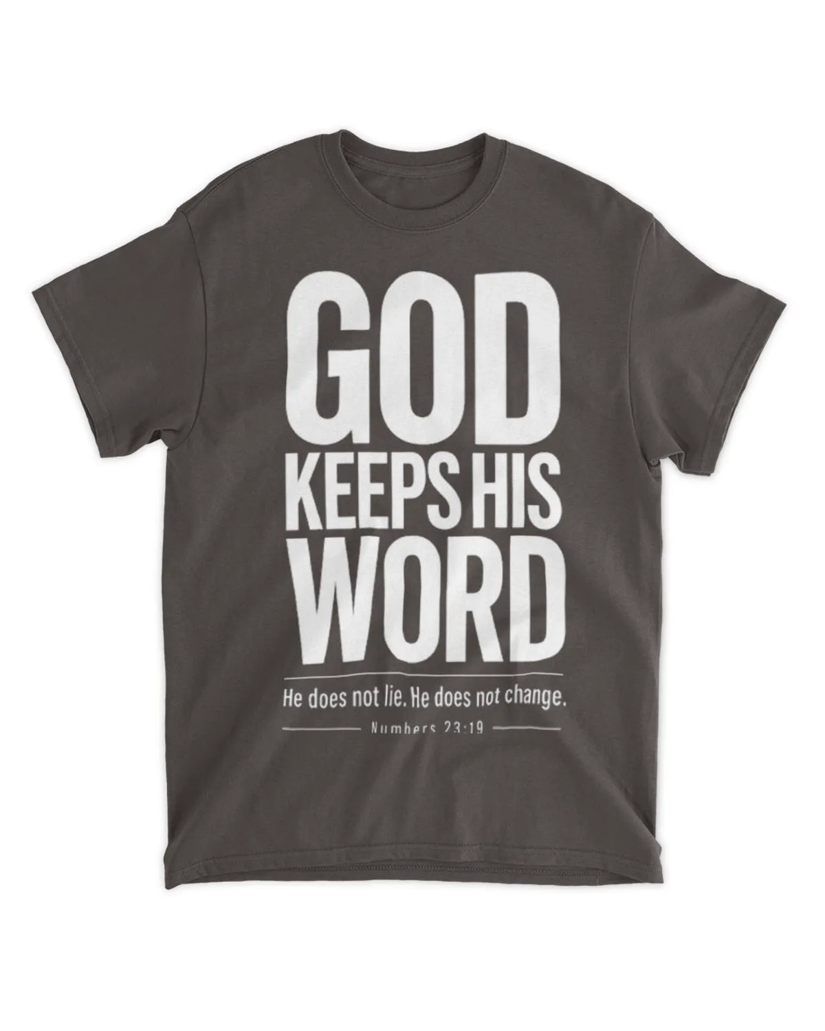Numbers 23:19 T-Shirt Minimalist / Typography Tee v2
