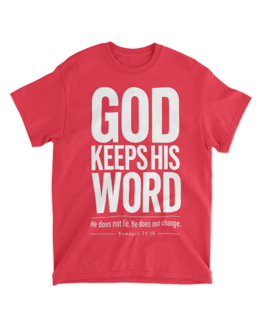 Numbers 23:19 T-Shirt Minimalist / Typography Tee v2