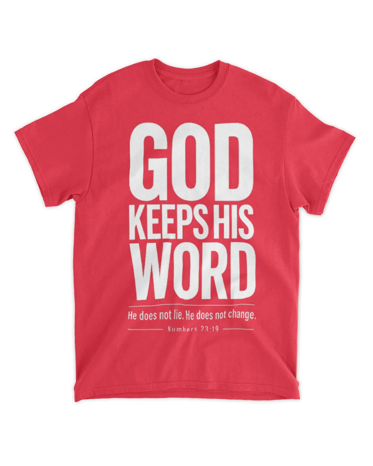 Numbers 23:19 T-Shirt Minimalist / Typography Tee v2