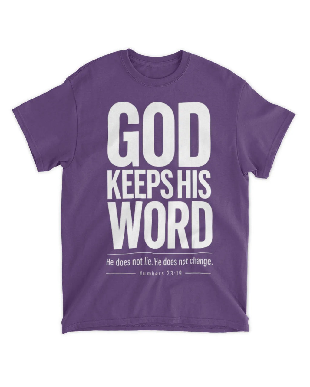 Numbers 23:19 T-Shirt Minimalist / Typography Tee v2