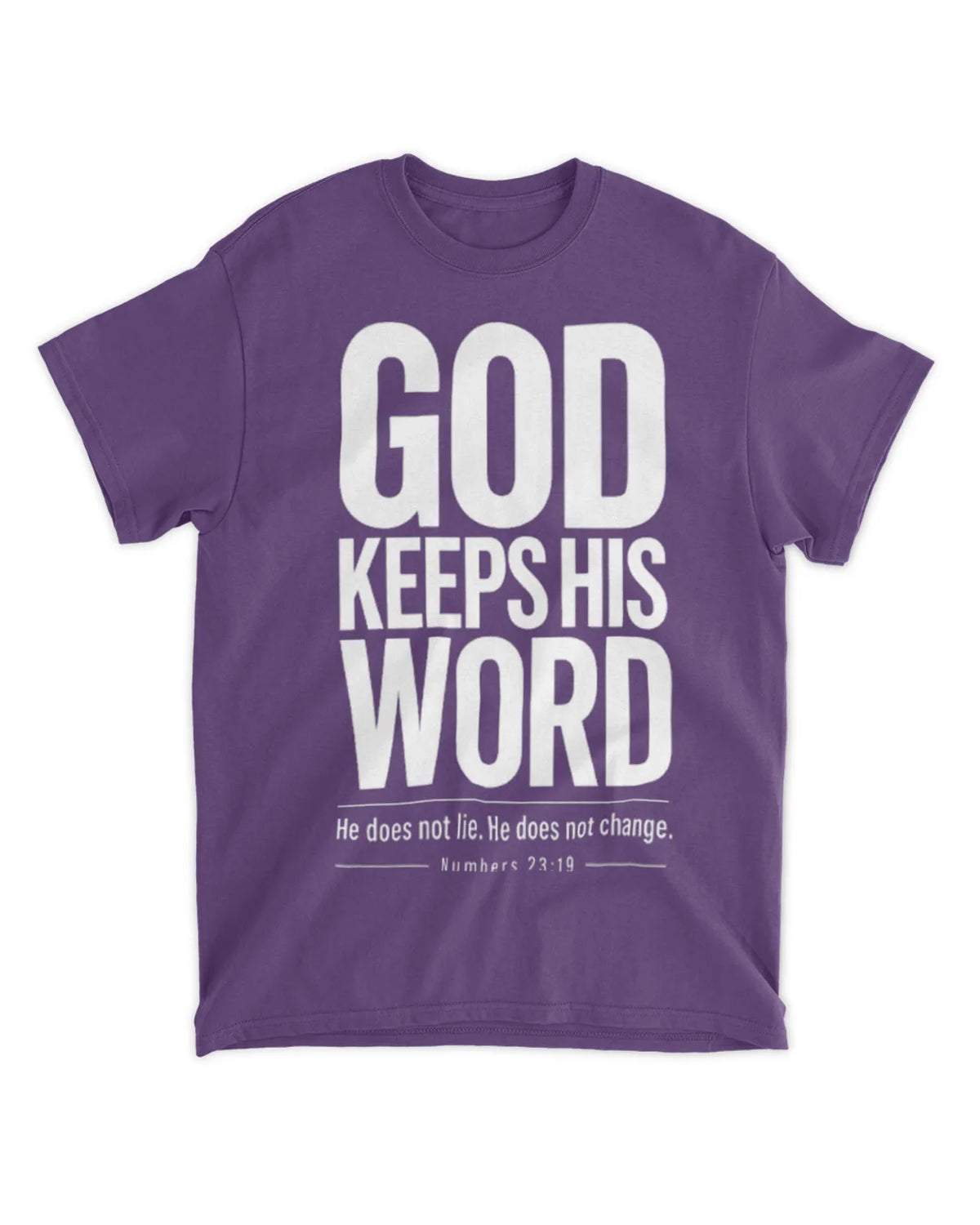 Numbers 23:19 T-Shirt Minimalist / Typography Tee v2