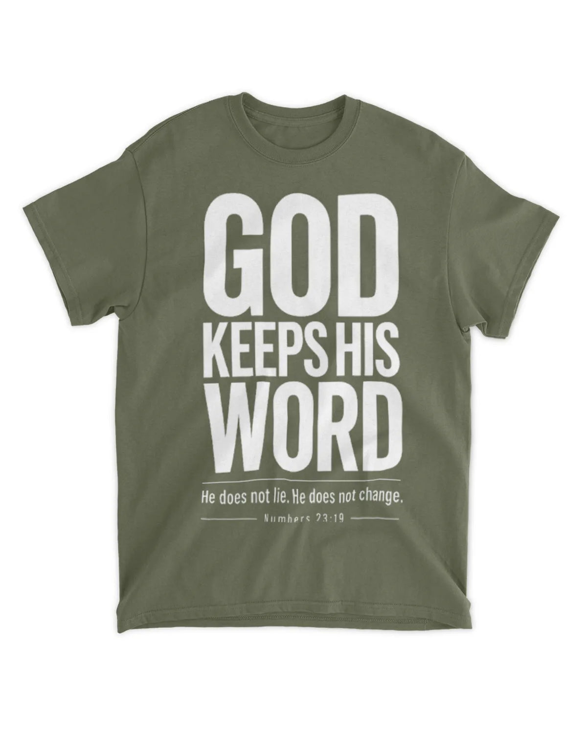 Numbers 23:19 T-Shirt Minimalist / Typography Tee v2
