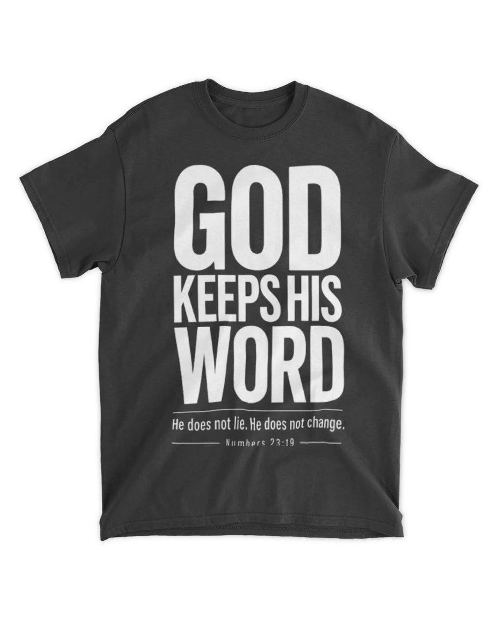 Numbers 23:19 T-Shirt Minimalist / Typography Tee v2
