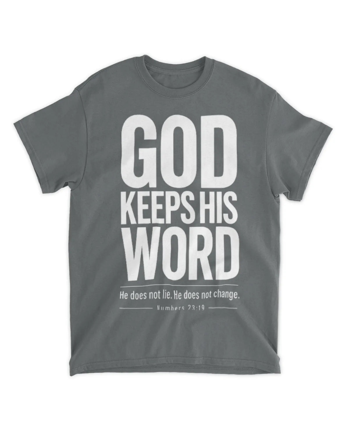 Numbers 23:19 T-Shirt Minimalist / Typography Tee v2