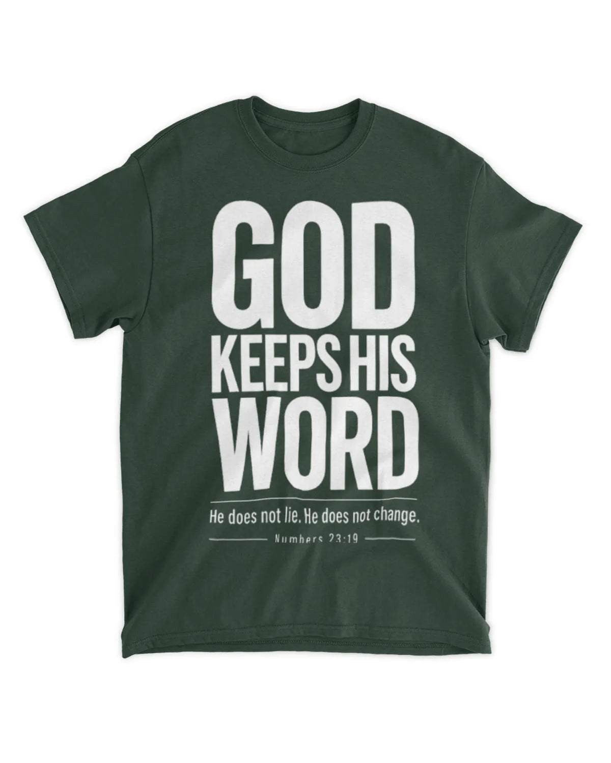 Numbers 23:19 T-Shirt Minimalist / Typography Tee v2