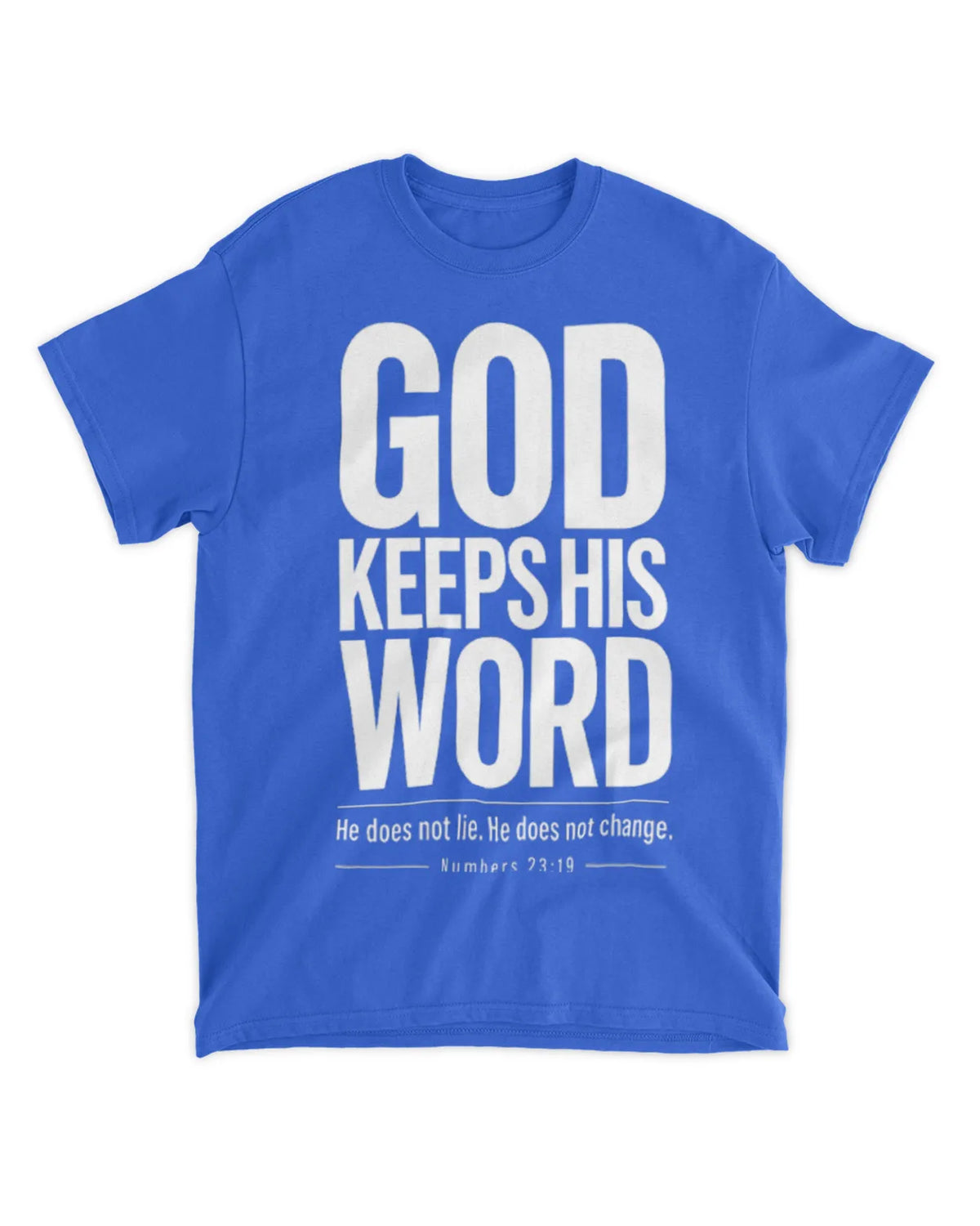 Numbers 23:19 T-Shirt Minimalist / Typography Tee v2