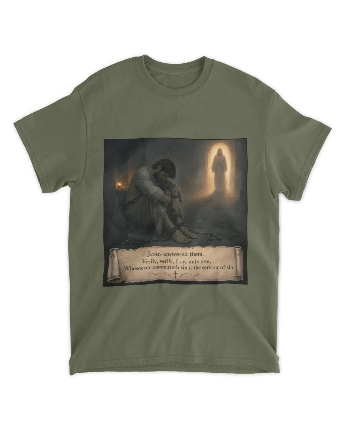 John 8:34 T-Shirt Servant of Sin Verse Tee