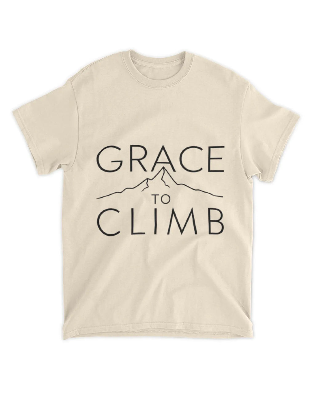 Grace To Climb T-Shirt Textual Quote Tee Gift